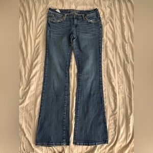 Grace in LA Women's Flare Jeans in Blue